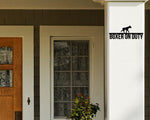 Boxer on duty, Boxer Metal sign, Dog Sign, Dog Lover Sign, Gift for Pet Owner, Dog On duty Sign, Dog Wall Art
