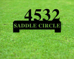 Lawn Address Monogram Metal Sign, Custom Address Sign, Address Sign, Yard Address sign, Yard house numbers, Yard sign