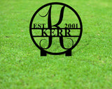 Circle Family Monogram Sign, est date, LOWEST PRICE, Free Shipping, Metal Monogram, Gift Wedding, Yard Monogram Sign, Yard Décor, Bestseller