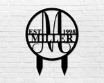 Circle Family Monogram Sign, est date, LOWEST PRICE, Free Shipping, Metal Monogram, Gift Wedding, Yard Monogram Sign, Yard Décor, Bestseller
