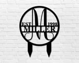 Circle Family Monogram Sign, est date, LOWEST PRICE, Free Shipping, Metal Monogram, Gift Wedding, Yard Monogram Sign, Yard Décor, Bestseller