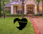 Memorial Plaque For Pet Cat, Personalized Cats Grave Stone Heart Metal Sign Marker, Pet loss gift, Metal sign