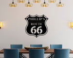 Your Name Route 66, Personalized Shield Metal Sign, Man Cave Sign, Route 66 Sign, Metal sign, Gift for him, route 66 home decor