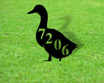 Duck Address sign, Duck House sign, Duck Themed Address Steel Yard Sign, Duck Gift, House Number Plaque, Font Door sign, Yard Address Sign