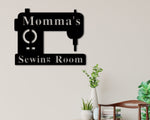Sewing Room Metal Sign, Custom Sewing Machine Sign, Personalized Mother's Day Gift, Grandma Sewing Sign, Gift for Mom, Craft Room Sign