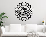 Personalized Family Name Sign, Metal Name Sign, Custom Metal Name Sign, Personalized Last Name Sign, Door Hanger, Wedding Gift, Best Seller