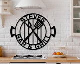 Personalized Backyard Barbecue Sign, Metal BBQ Sign, Patio Grill Sign, Personalized Name BBQ Sign, Bar and Grill Sign, Famous Grill Sign