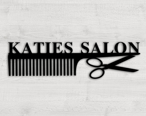 Hair Salon Metal Sign, Custom Salon Sign, Personalized Hair Stylist Sign, Hair Stylist Gift, Salon Decor, Barber Metal Sign, Cosmetologist