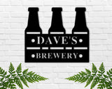 Brewery Metal Sign, Custom Brewing Co Sign, Personalized Bar Sign, Father's Day Gift, Gift for Him, Gift for Dad, Bar Decor, Beer Wall Art
