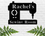 Sewing Room Metal Sign, Custom Sewing Machine Sign, Personalized Mother's Day Gift, Grandma Sewing Sign, Gift for Mom, Craft Room Sign