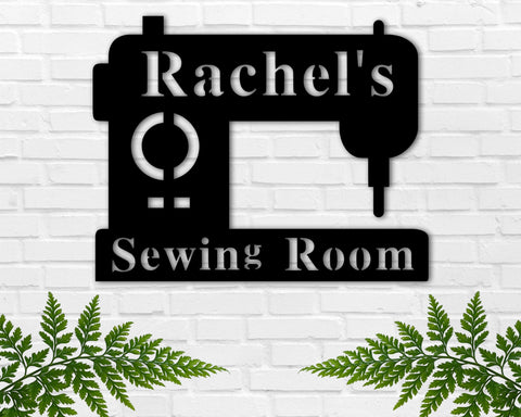 Sewing Room Metal Sign, Custom Sewing Machine Sign, Personalized Mother's Day Gift, Grandma Sewing Sign, Gift for Mom, Craft Room Sign