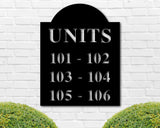 Apartment Unit Sign, Apartment Building Metal Sign, Townhouse Address Sign, Apartment Number Sign, Condo Unit Sign, Apartment Address Sign
