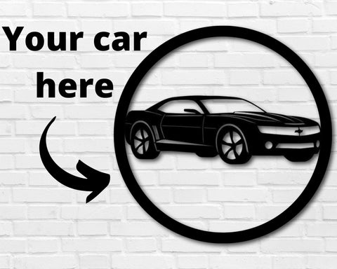 Custom Car Metal Sign, Personalized Car Sign, Car Garage Sign, Father's Day Gift, Gift for Him, Classic Car Metal Art, Muscle Car Decor.