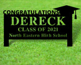 Graduation Yard Sign, Class of 2021 Metal Sign, College Graduation Sign, Lawn Signs Graduation, High School Graduation Sign, Congratulations