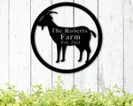 Goat Farm Metal Sign, Custom Goat Sign, Personalized Goat Barn Sign, Goat Metal Wall Art, Goat Farmer Gift, Farmhouse Decor, Goat Ranch