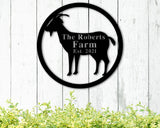 Goat Farm Metal Sign, Custom Goat Sign, Personalized Goat Barn Sign, Goat Metal Wall Art, Goat Farmer Gift, Farmhouse Decor, Goat Ranch