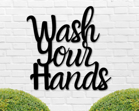Wash your hands sign, Bathroom Sign, Bathroom Decor, Metal Sign, Farmhouse Decor, Funny Bathroom Sign, Top Bathroom Sign, Sink Sign, Gift