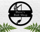 Custom Fishing Sign, Bait Shop Metal Sign, Bait & Tackle Sign, Fishing Shack Decor, Father's Day Gift, Fish Camp Sign, Fishing Hole Sign
