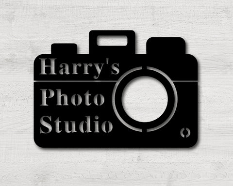 Photo Studio Metal Sign, Custom Photo Studio Sign, Personalized Photography Business Sign, Photographer Gift, Photo Booth Sign, Camera
