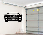 Custom Car Metal Sign, Car Garage Sign, Personalized Muscle Car Sign, Car Shop Sign, Car Mechanic Gift, Father's Day Gift, Gift For Him