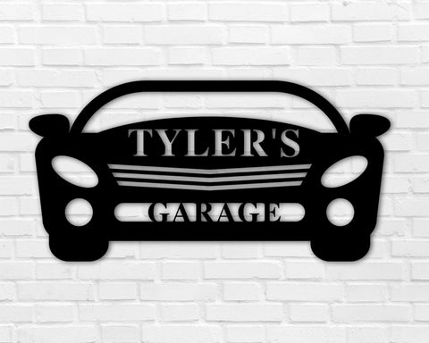 Custom Car Metal Sign, Car Garage Sign, Personalized Muscle Car Sign, Car Shop Sign, Car Mechanic Gift, Father's Day Gift, Gift For Him
