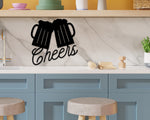 Cheers Metal Sign, Beer Wall Art, Bar Decor, Father's Day Gift, Gift for Dad, Grandpa, Home Bar Metal Sign, Kitchen Wall Decor, Husband Gift