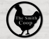Chicken Coop Metal Sign, Custom Chicken Farm Sign, Personalized Hen House Sign, Chicken Metal Wall Art, Chicken Farmer Gift, Farmhouse Decor