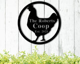 Chicken Coop Metal Sign, Custom Chicken Farm Sign, Personalized Hen House Sign, Chicken Metal Wall Art, Chicken Farmer Gift, Farmhouse Decor