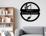 Fishing Metal Sign, Custom Fishing Decor, Personalized Father's Day Gift, Bass Fishing Gift, Gift for Dad, Fisherman Gift, Fishing Supply