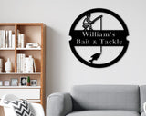 Custom Fishing Sign, Bait Shop Metal Sign, Bait & Tackle Sign, Fishing Shack Decor, Father's Day Gift, Fish Camp Sign, Fishing Hole Sign