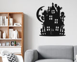 Haunted House Metal Sign, Halloween Wall Decor, Metal Halloween Decoration, Fall Door Hanger, Haunted House Wall Art, Halloween Gift