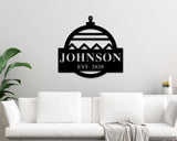 Christmas Name Sign, Metal Sign, Ornament Sign, Reindeer Sign, Christmas Tree Sign, Last name, Family name sign, Holiday Decor, Metal Name