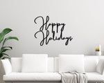 Happy Holidays Christmas Metal Sign, Outdoor Christmas Decor, Farmhouse Christmas Metal Wall Art, Metal Christmas Sign, Holiday Decor,