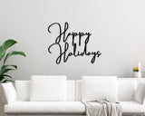 Happy Holidays Christmas Metal Sign, Outdoor Christmas Decor, Farmhouse Christmas Metal Wall Art, Metal Christmas Sign, Holiday Decor,