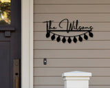 Christmas Name Sign, Christmas Decor, Metal Christmas Sign, Last name sign, Family name sign, Holiday Decor, Metal Name sign, Established