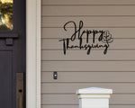 Happy Thanksgiving Sign, Fall Decor, Metal Sign, Thanksgiving Personalized Sign, Family Sign, Autumn Metal Sign, Custom Thanksgiving Decor