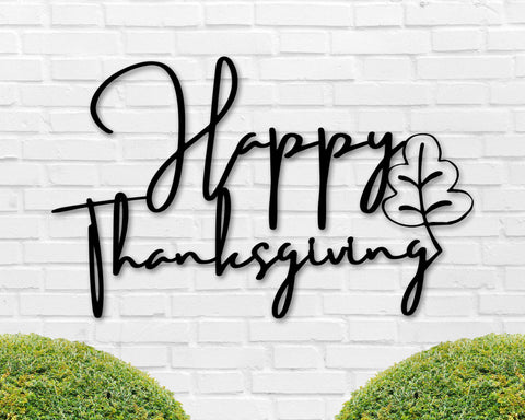 Happy Thanksgiving Sign, Fall Decor, Metal Sign, Thanksgiving Personalized Sign, Family Sign, Autumn Metal Sign, Custom Thanksgiving Decor