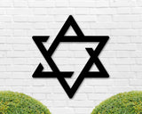 Star of David Sign, Star of David Wall art, Jewish Sign, Jewish Decor, Star Wall Sign, Hanukkah Decorations, Metal sign