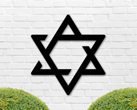Star of David Sign, Star of David Wall art, Jewish Sign, Jewish Decor, Star Wall Sign, Hanukkah Decorations, Metal sign