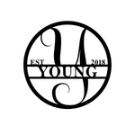 young est 2018/monogram sign/BLACK
