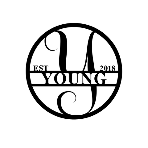 young est 2018/monogram sign/BLACK