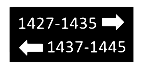 1427-1435 1437-1445/apartment sign/BLACK