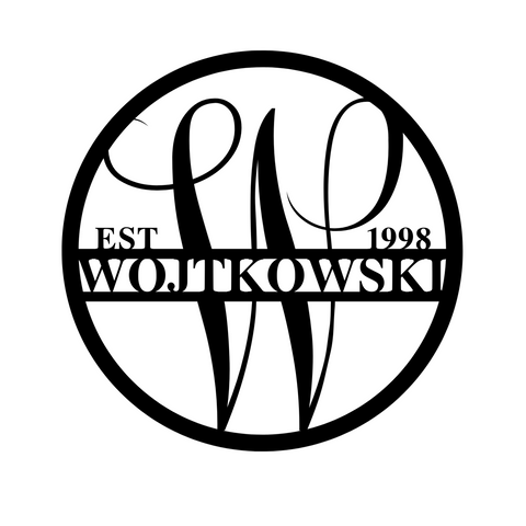 wojtkowski est 1998/monogram sign/BLACK