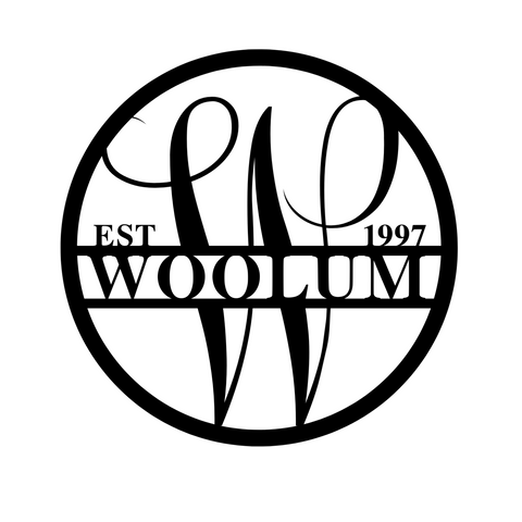 woolum est 1997/monogram sign/BLACK