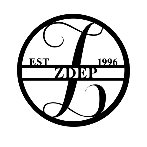 zdep est 1996/monogram sign/BLACK
