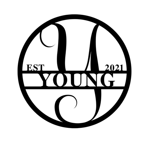 young est 2021/monogram sign/BLACK