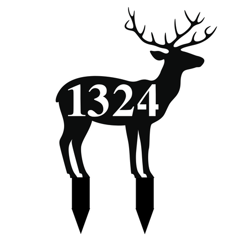 1324/deer yard sign/BLACK