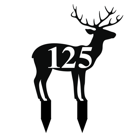 125/deer yard sign/BLACK