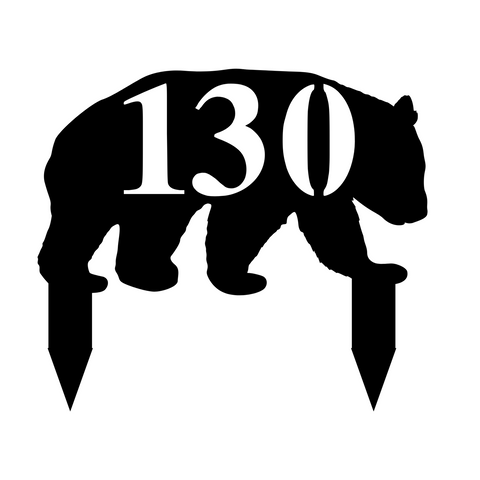 130/bear yard sign/BLACK