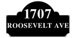 1707 roosevelt ave/address sign/BLACK